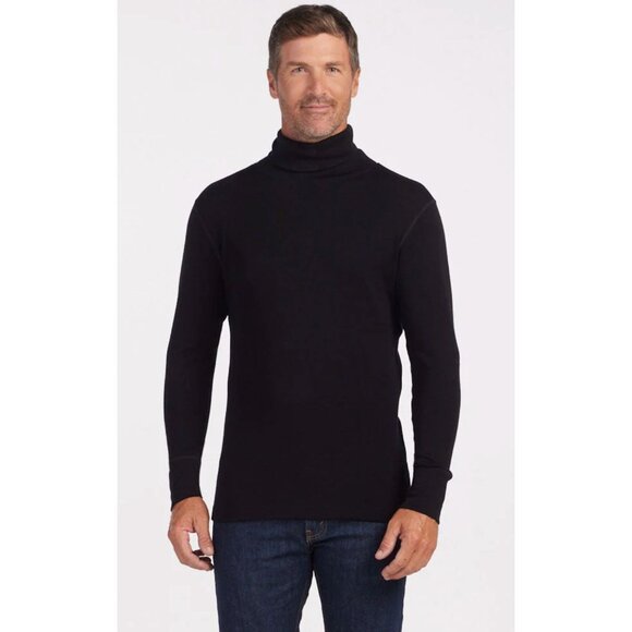 WoolX Prescott Turtleneck 100% Merino Wool Baselayer Black-sz Medium - Picture 1 of 7
